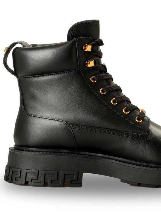 Versace Men\'s Black Leather Lace Up Boots Shoes US 8 IT 41 main image 6